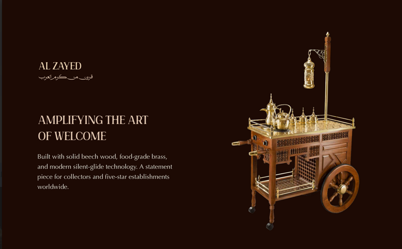 The Arabic Tea & Coffee Trolley: Craftsmanship Meets Hospitality